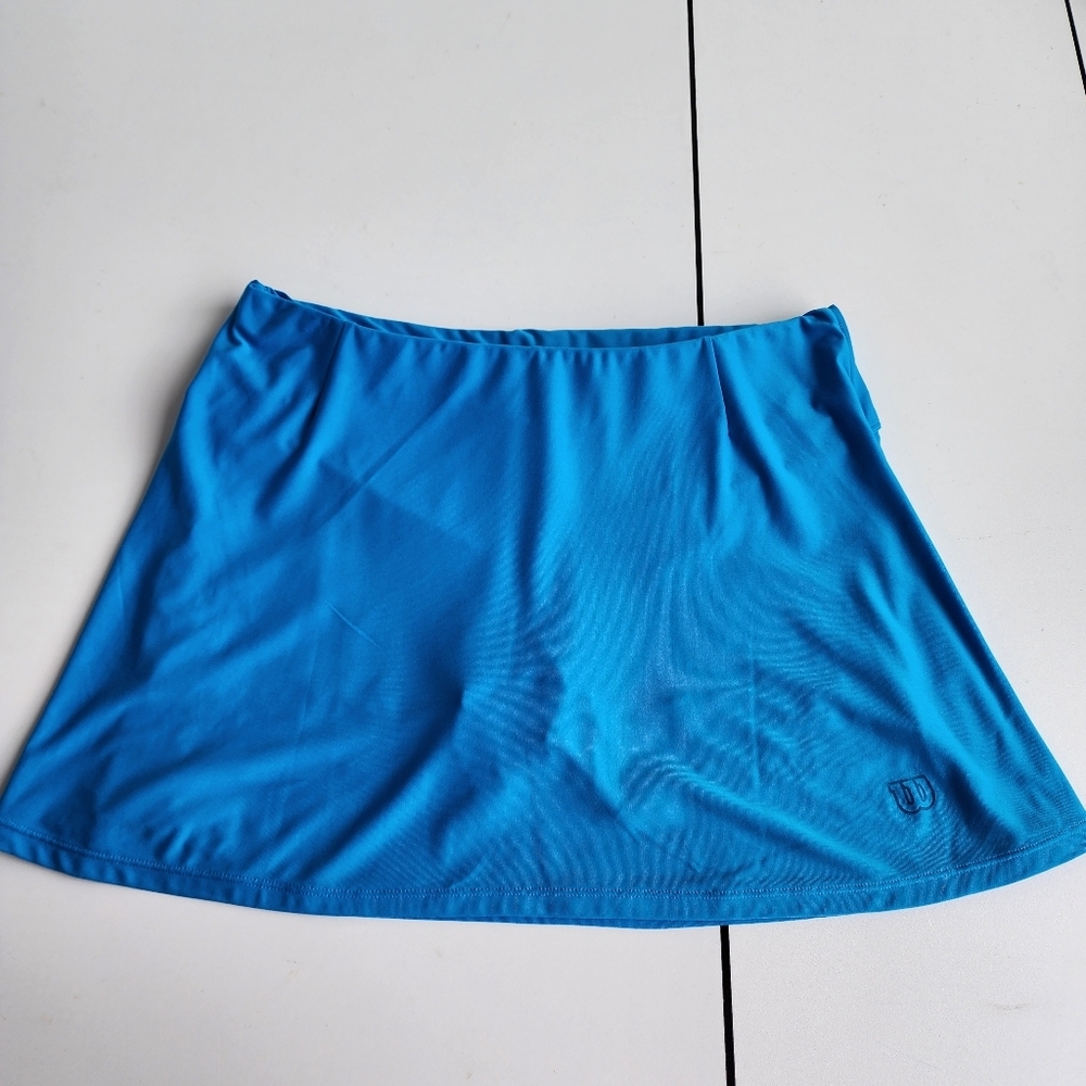 Wilson Aqua Blue Women Golf Tennis Pickleball Skirt Skort Bilt In Shorts Sz M